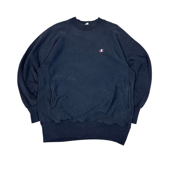 Vintage 90s Champion Reverse Weave Crew Side Pockets Sweatshirt Men's XL